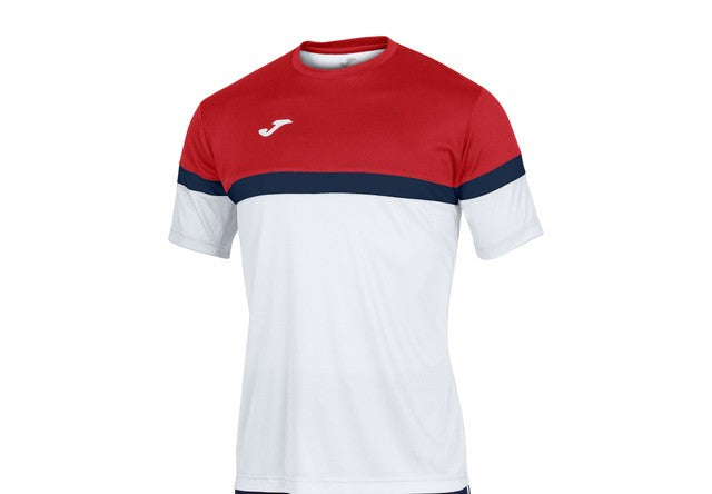 Joma Danubio Polyester T-shirt For Boys-KTST-2190White Red