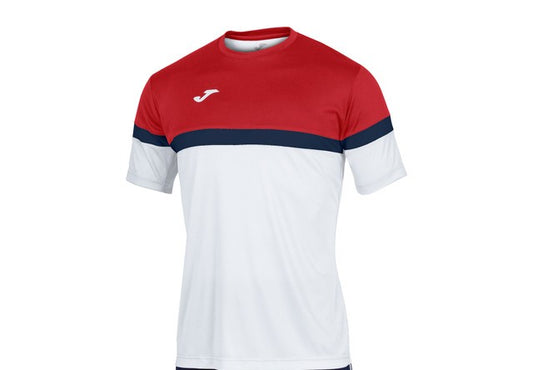 Joma Danubio Polyester T-shirt For Boys-KTST-2190White Red