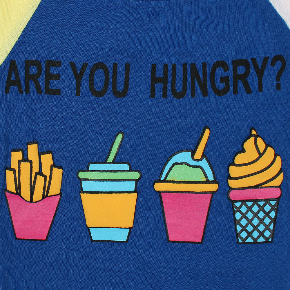 Carters are you hungry Pritned T-shirt For Boys-KTST-2197-Royal
