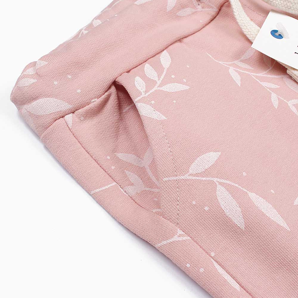 leftie Leaf printed nicker-KNKR-0106-Peach - FactoryX.pk