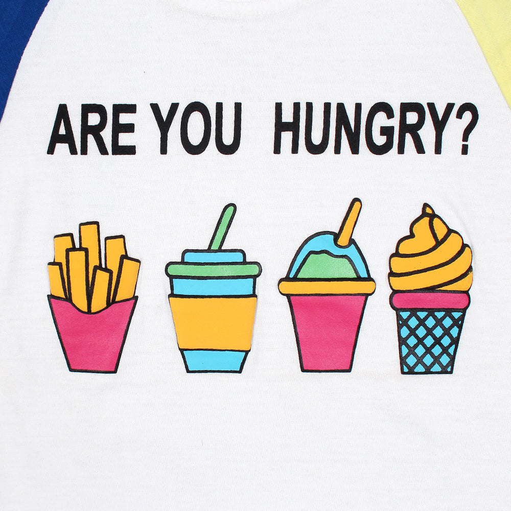 Carters are you hungry Pritned T-shirt For Boys-KTST-2197-White