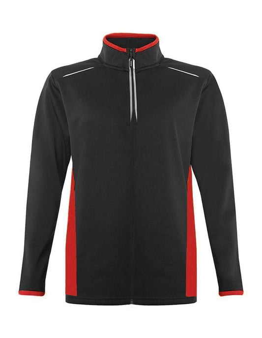 Banner Full-Zip Jacket For Men-MZJKT-0064-Black Red