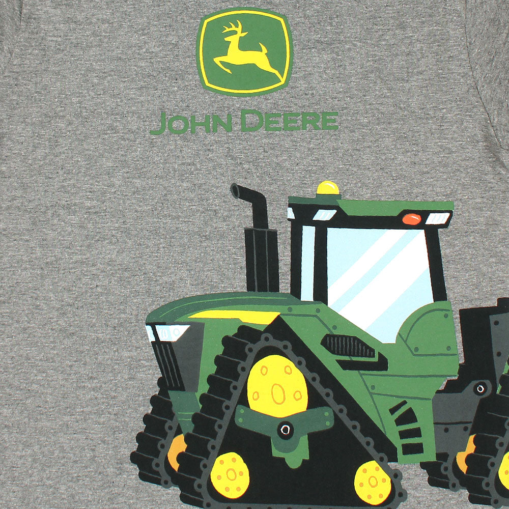 John Deere 9RX Tractor Printed Boys T-shirt-KTST-2170-grey