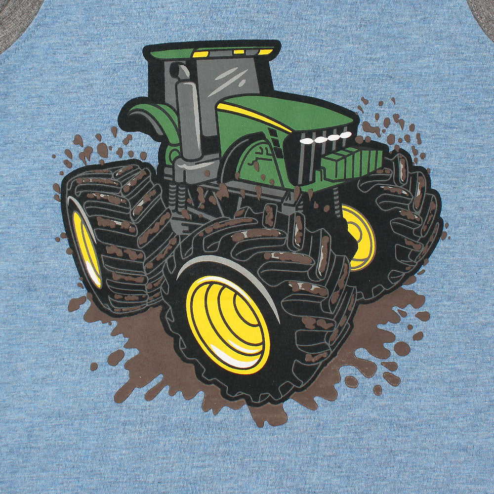 John Deere Excavator Printed Boys Tank Top-KTNKTP-2172-Sky Blue