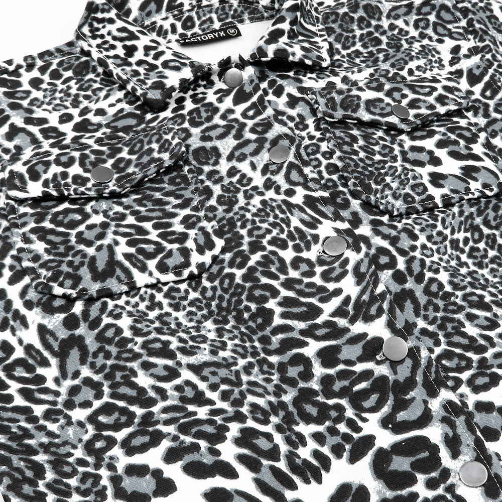 Leopard Print Croped shacket For Women-Ladies-2031-Black - FactoryX.pk
