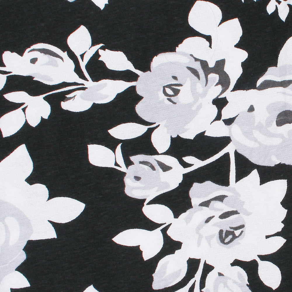 Floral Printed Trouser For Her in Blk.-LTRS-0033-Black - FactoryX.pk