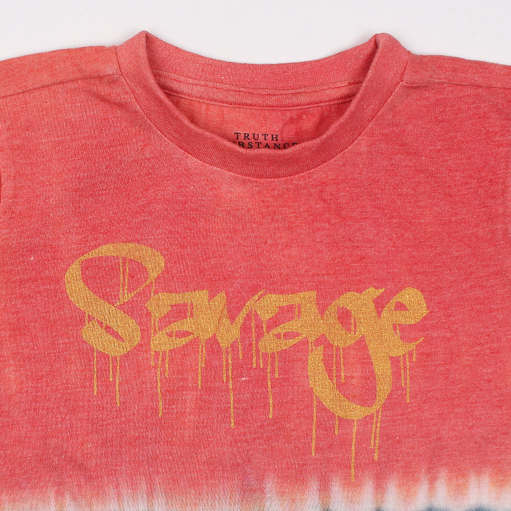Truth Substance Savage Printed Tie Dye Shirt For Boys-KTST-2204-Tie Dye
