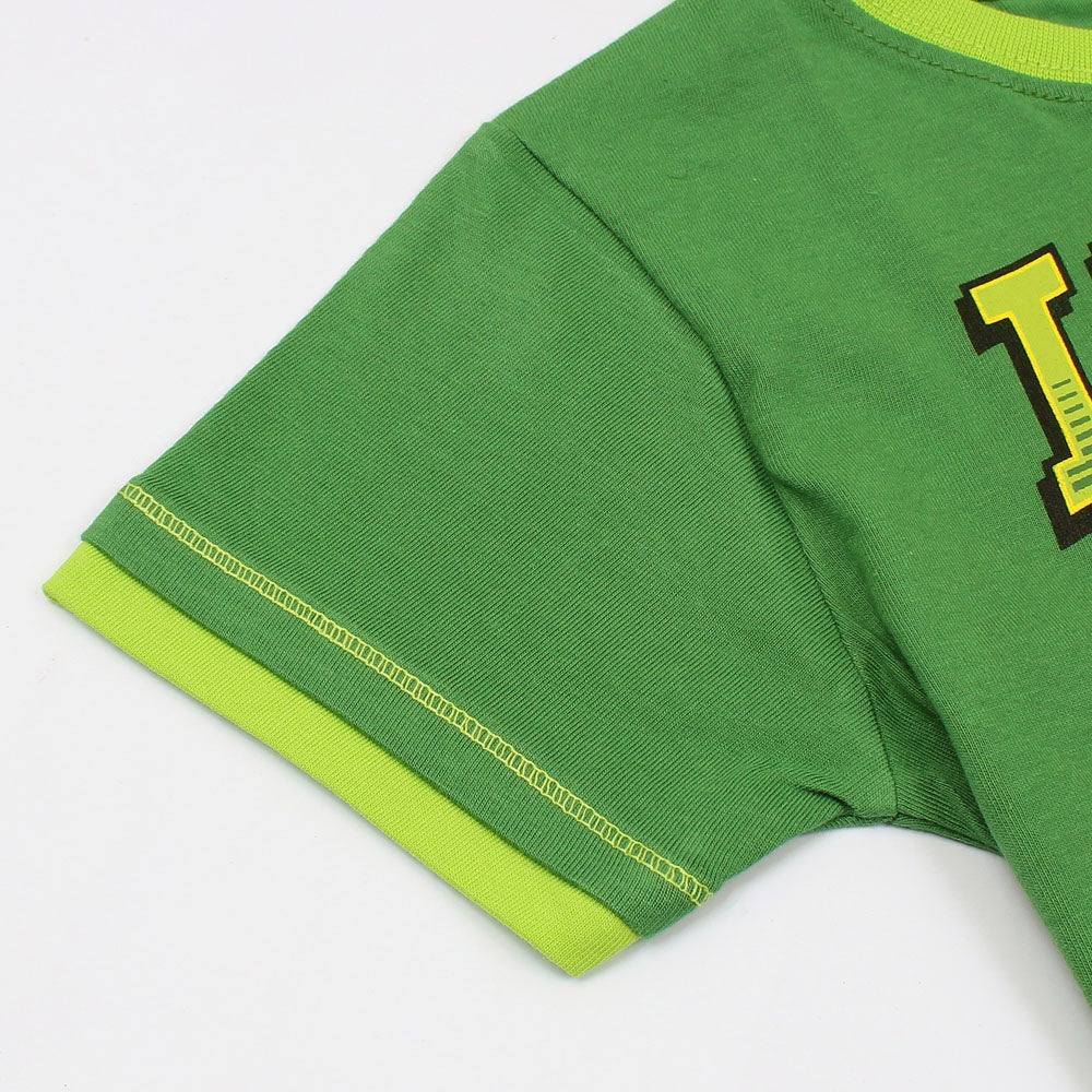 John Deere I Make Dirt Printed Boys T-shirt-KTST-2169-Green