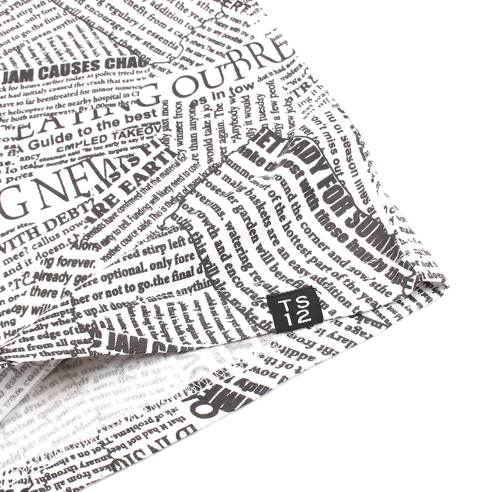 Newspaper Printed T-shirt For kids-KTST-2211-Black