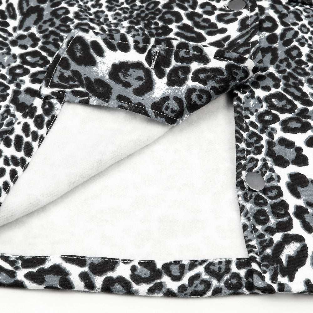 Leopard Print Croped shacket For Women-Ladies-2031-Black - FactoryX.pk