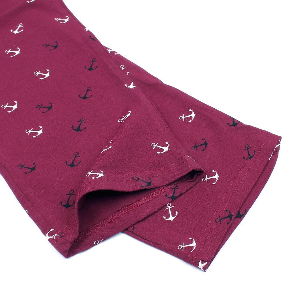 Anchor Printed Trouser For Her-LTRS-0032-Red-LT204