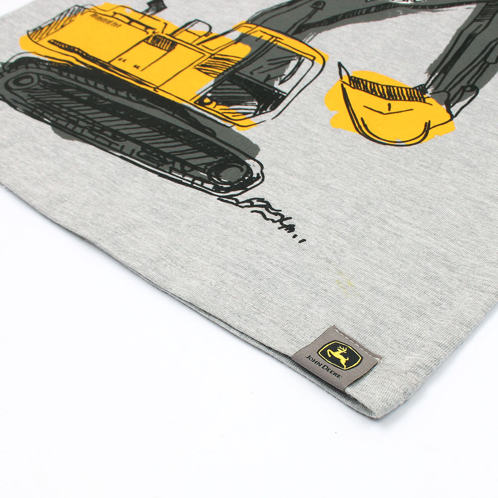 John Deere Excavator Printed Boys Tank Top-KTNKTP-2172-grey