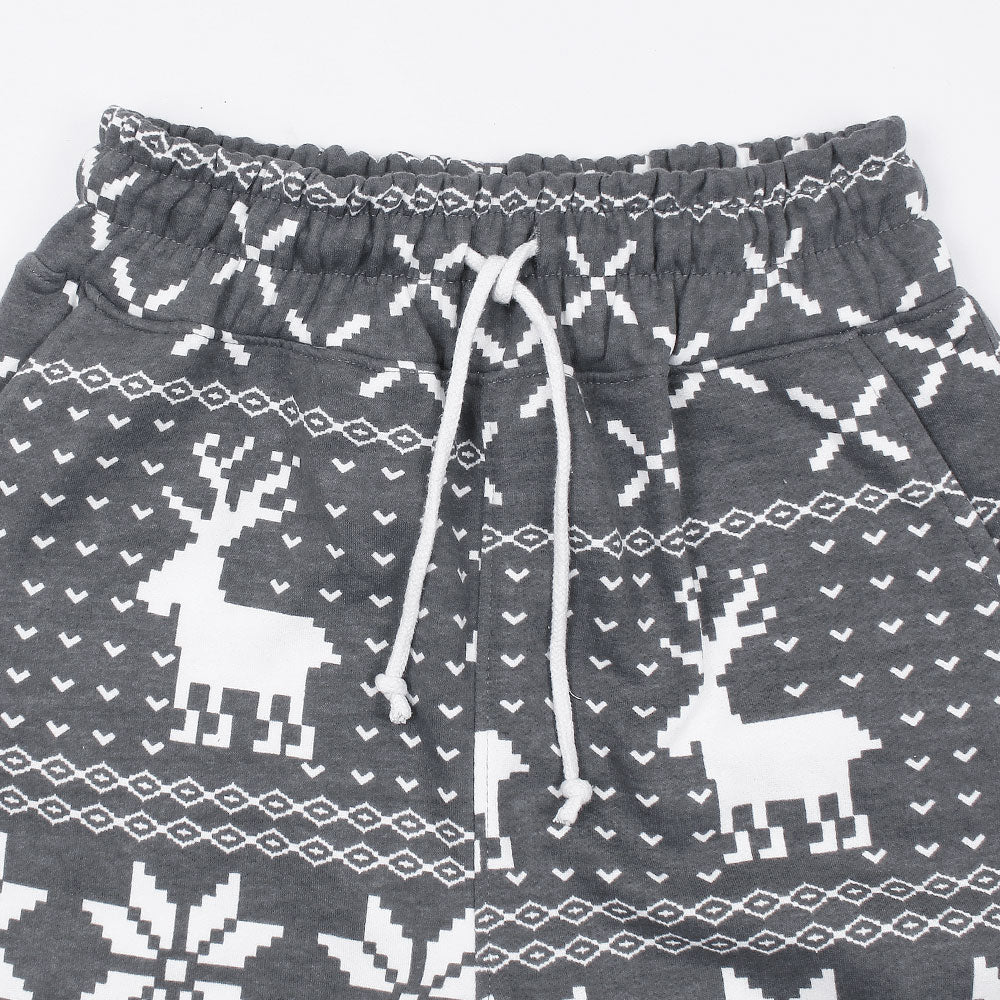 Utility Pocket Deer Print Tracksuit-Ladies-2032-Grey - FactoryX.pk