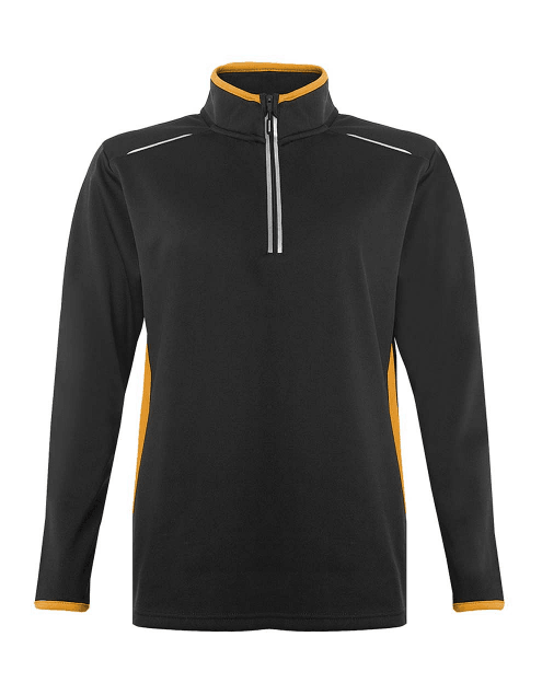 Banner Quarter zip For Men-ZQTR-0057-Black Gold - FactoryX.pk
