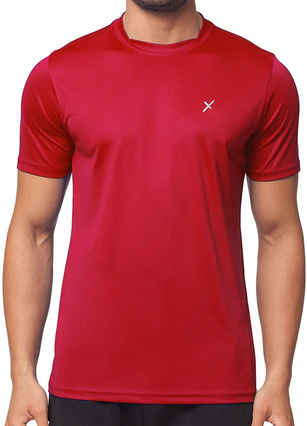 Cflex Active Wear T-Shirt For Men-MTST-2002-Red - FactoryX.pk