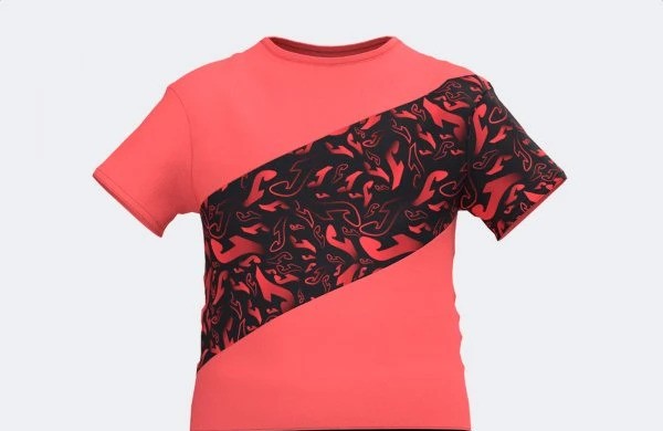 Joma Polyester Tornado T-shirt For Boys-KTST-2193Pink Black