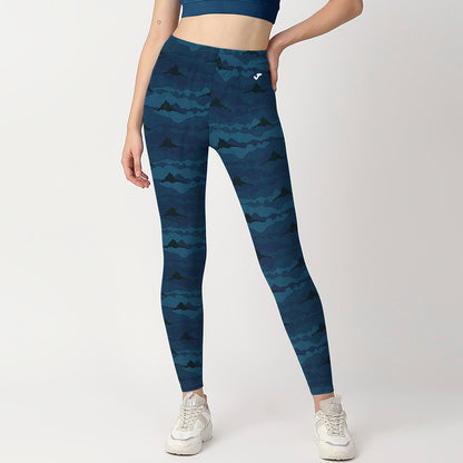 Joma Camouflage Leggings Tights For Women-2304-Navy