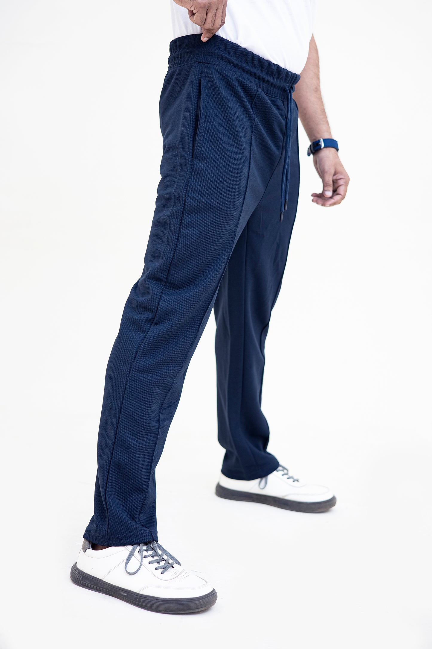 FX Relaxed Fit Pleated Trousers For Men-2599-Navy