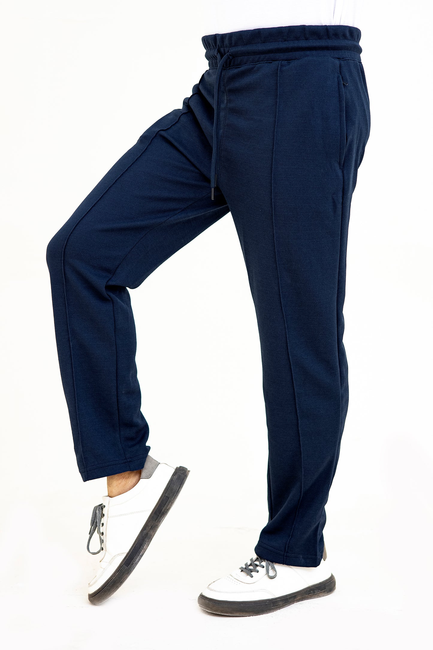 FX Relaxed Fit Pleated Trousers For Men-2599-Navy