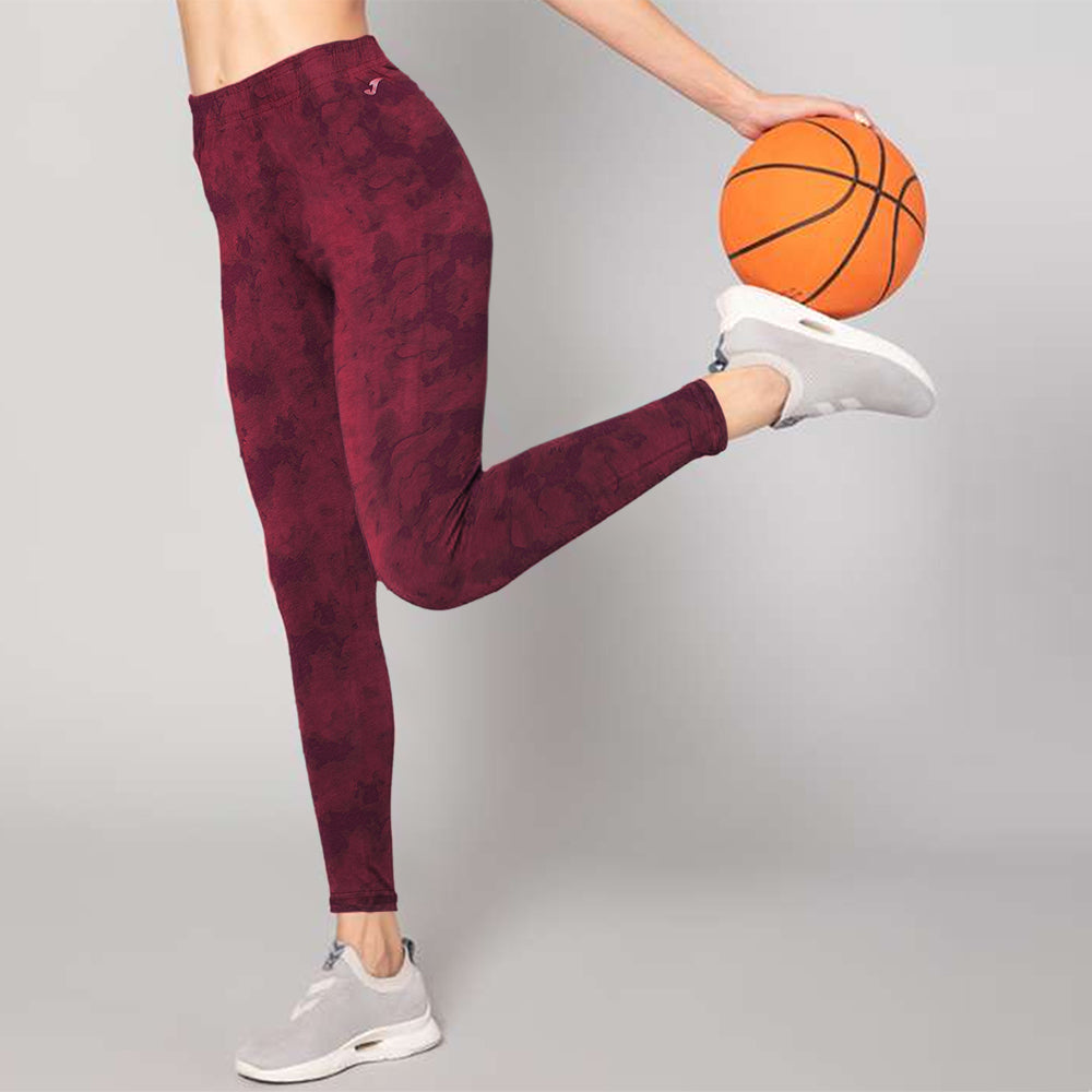 Joma Camouflage Leggings Tights For Women-2304-Burgundy