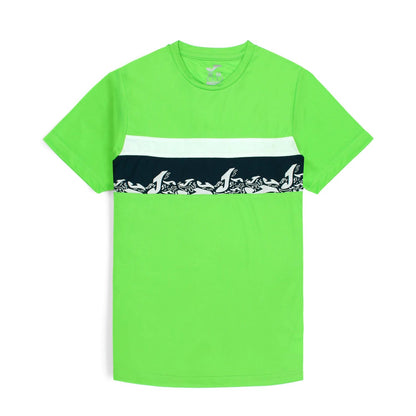 Joma Polyester Cyclone T-shirt For Men-MTST-2192Flour Green Navy