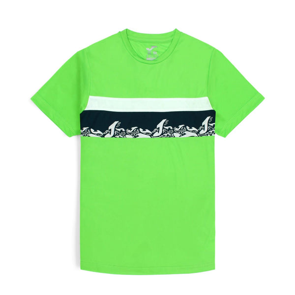 Joma Polyester Cyclone T-shirt For Men-MTST-2192Flour Green Navy