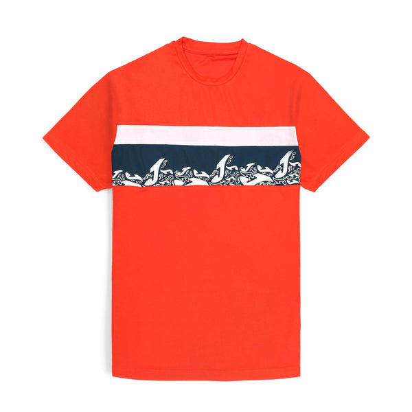 Joma Polyester Cyclone T-shirt For Men-MTST-2192Orange Navy