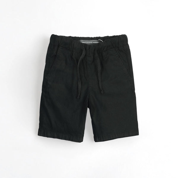 Guess Plain Cotton Short For Boys-KSHR-2232-Black