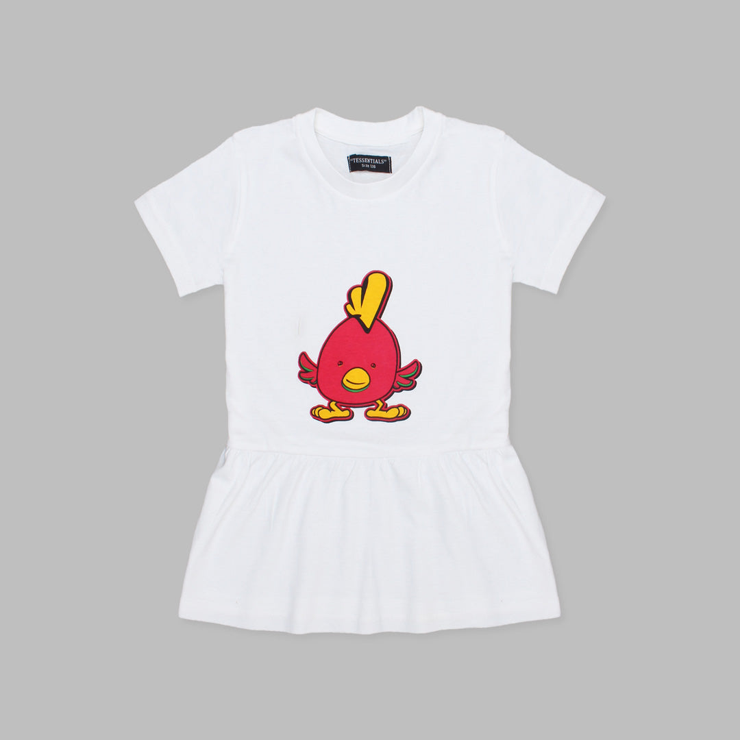 Tee essentials Angrybird Printed Girls Frock-KFRK-2240