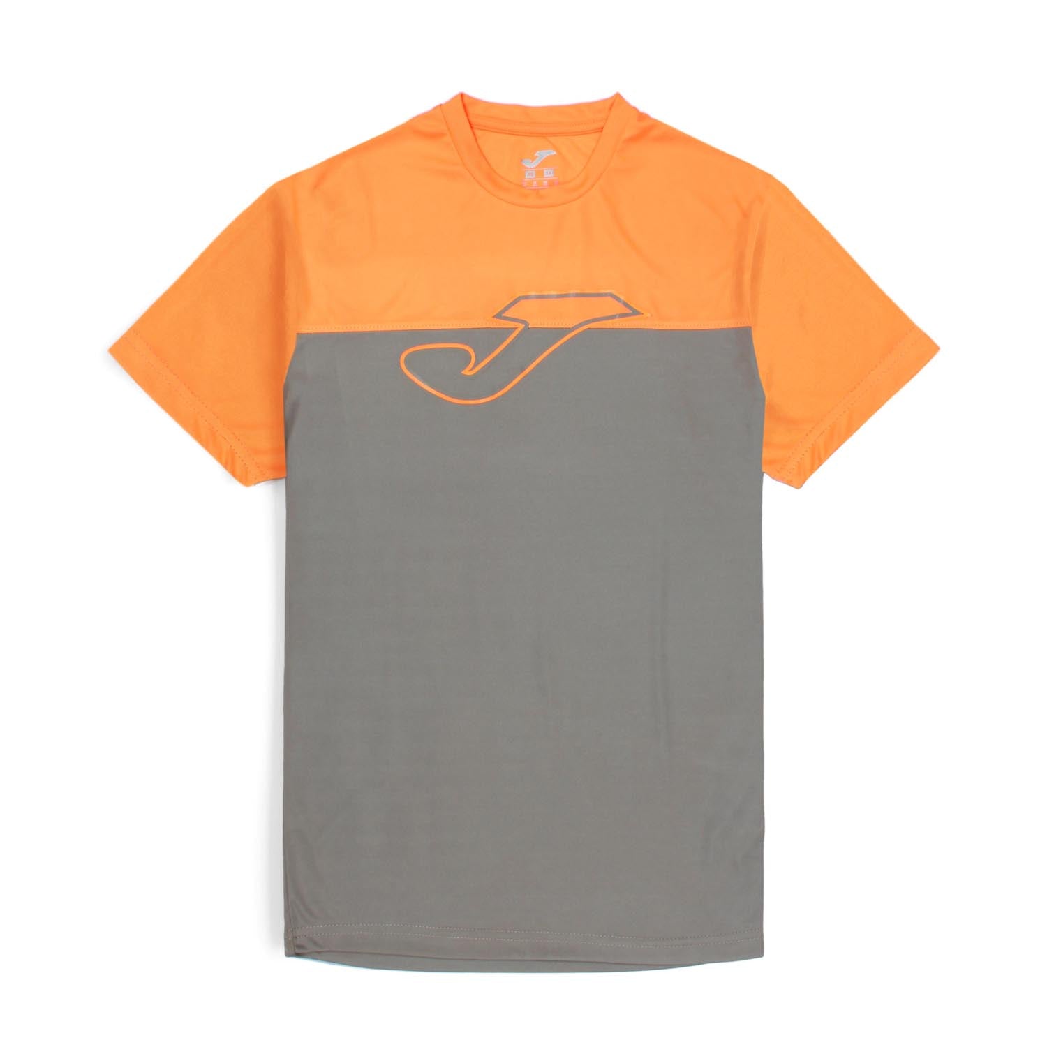 Joma non Filing Logo Polyester T-shirt For Men-MTST-2194Grey Orange