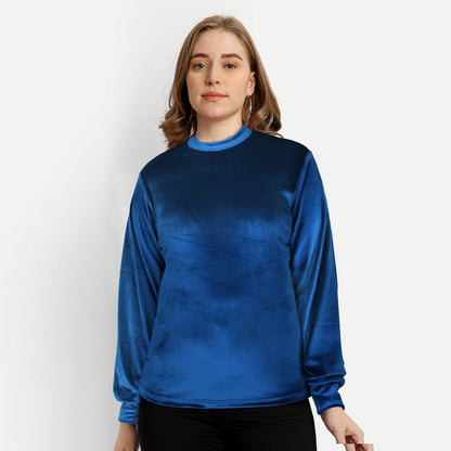 Velvet Round Neck For Women-2353