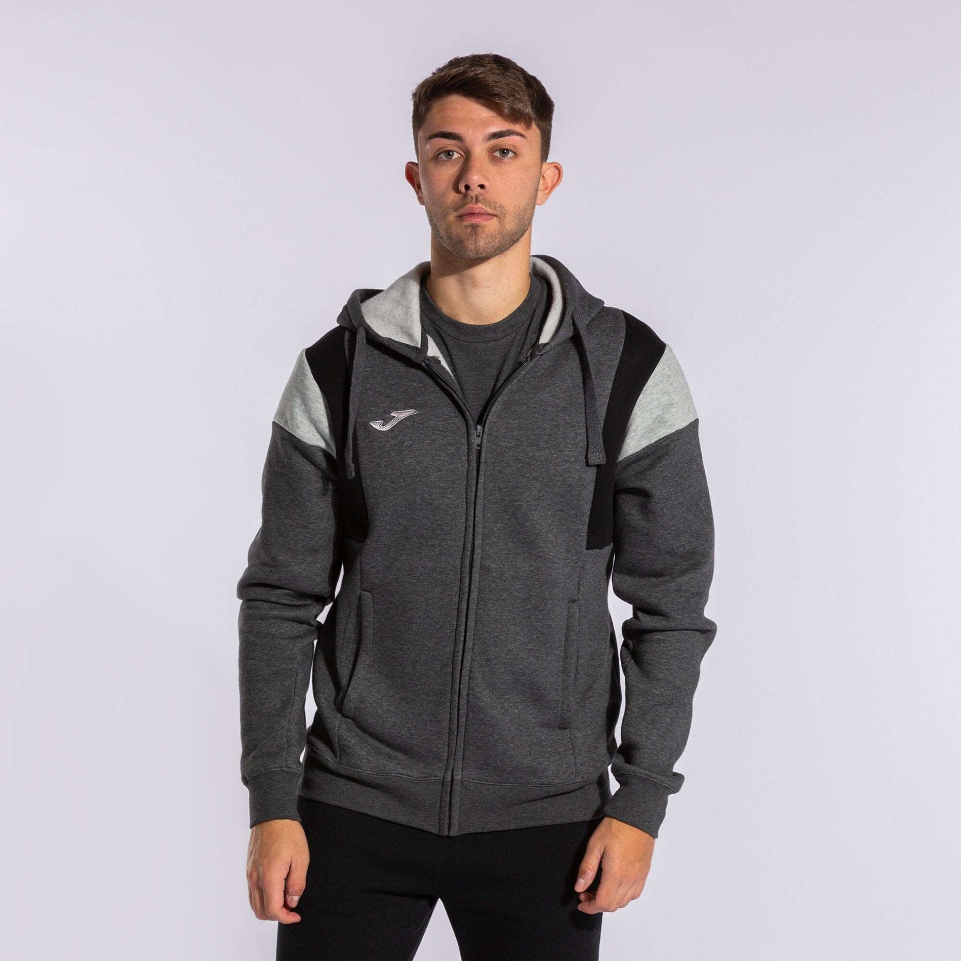 Joma Full Zipper Hood For Men-MZHDY-2006-Dark grey - FactoryX.pk