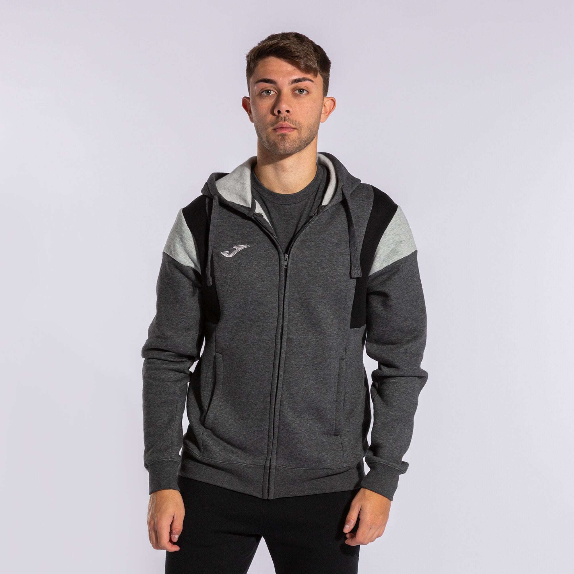 Joma Full Zipper Hood For Men-MZHDY-2006-Dark grey - FactoryX.pk