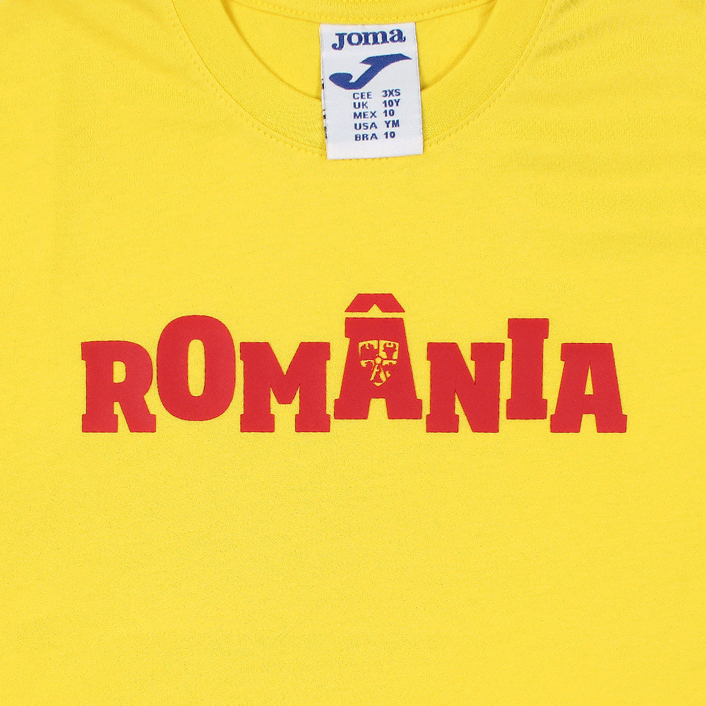 2678-Joma Romania Short Sleeve T Shirt For Kids-Yellow