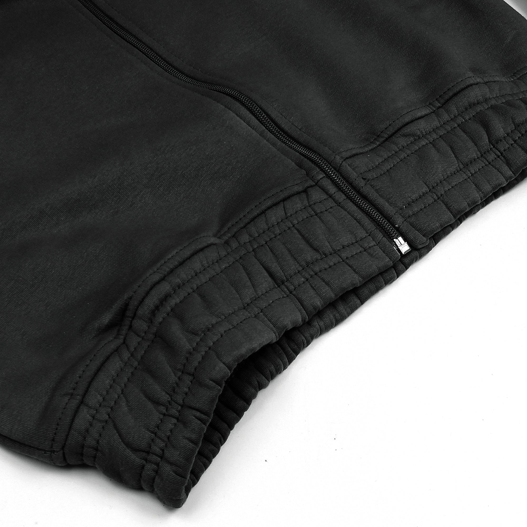 Ladypolitan Croptop zipper Hood-2041-Black