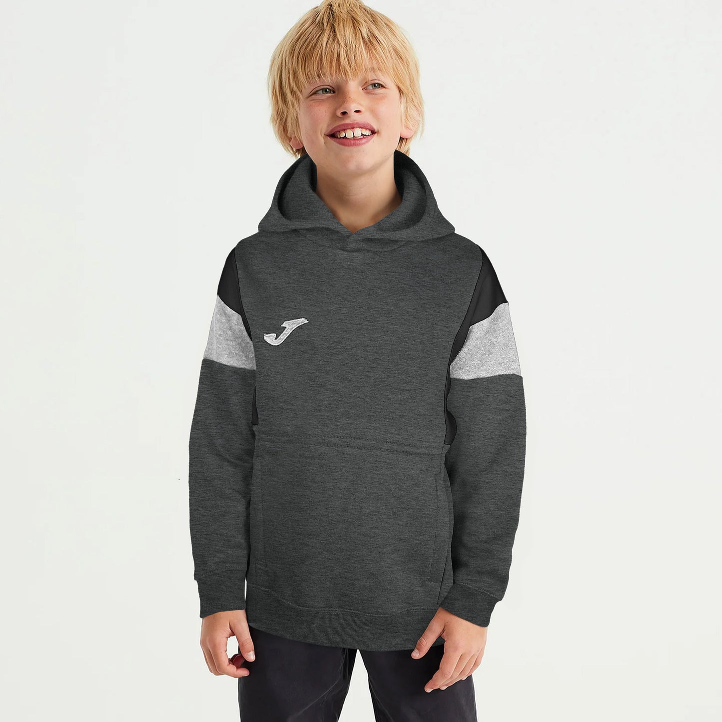 Joma Pullover Hood For Kids-KHDY-2005-Dark grey