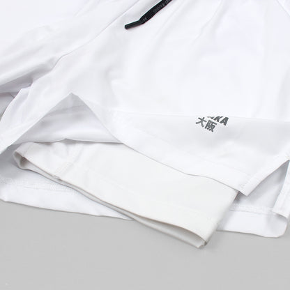 2618-Osaka Two In One Shorts For Men-White
