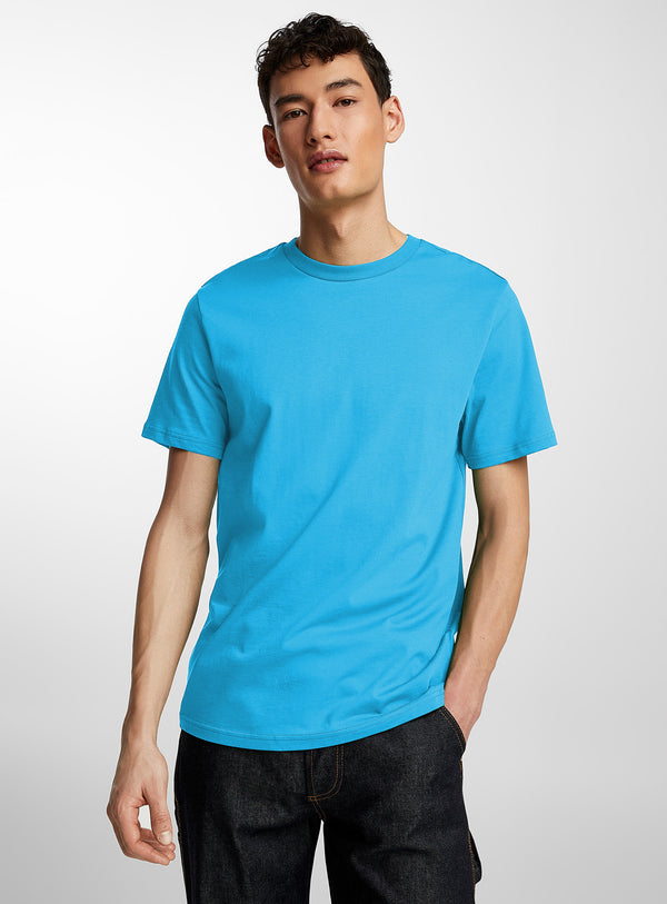 Fapak Crew Neck T-Shirt Men's-2362-Turquoise