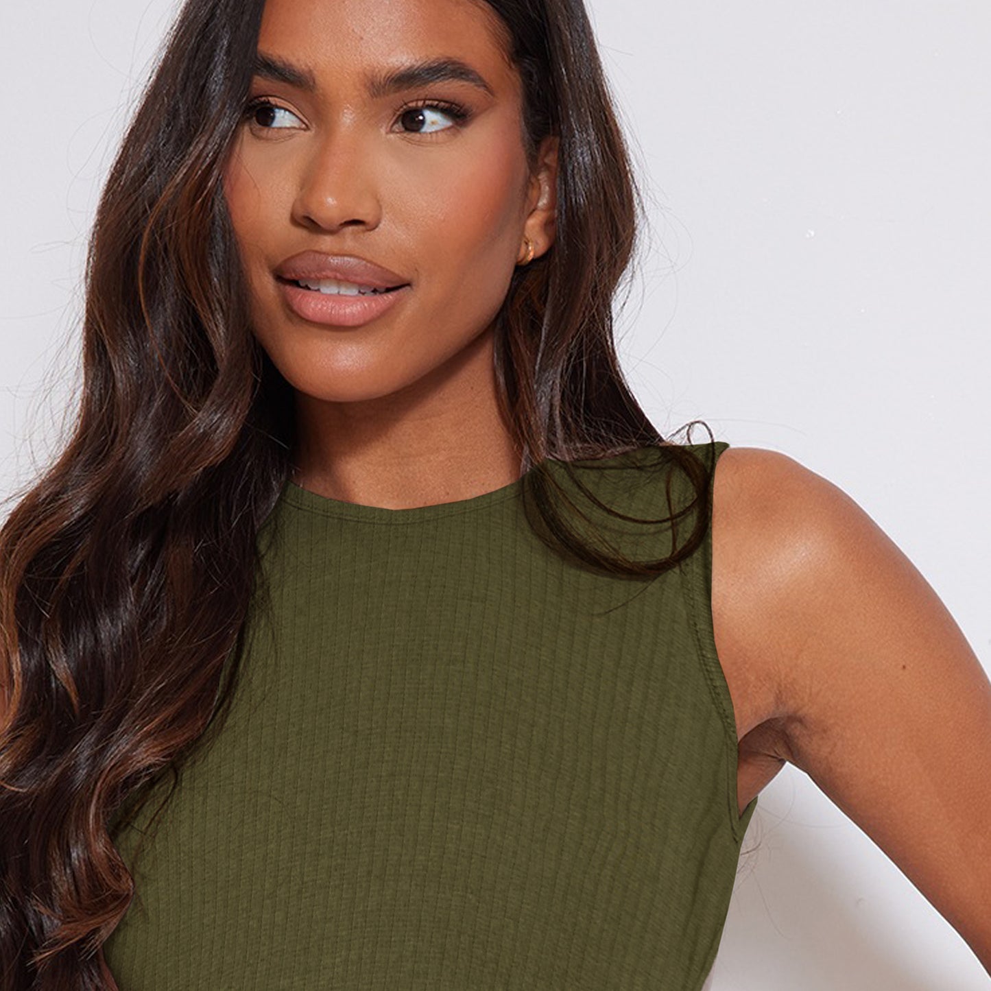 2294-Sleeveless Racer Neck Bodysuit Isawitfirst -Fx1038