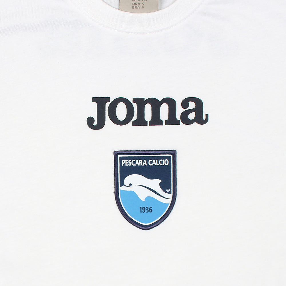 2676-Joma Pescara Training Short Sleeve T Shirt-White