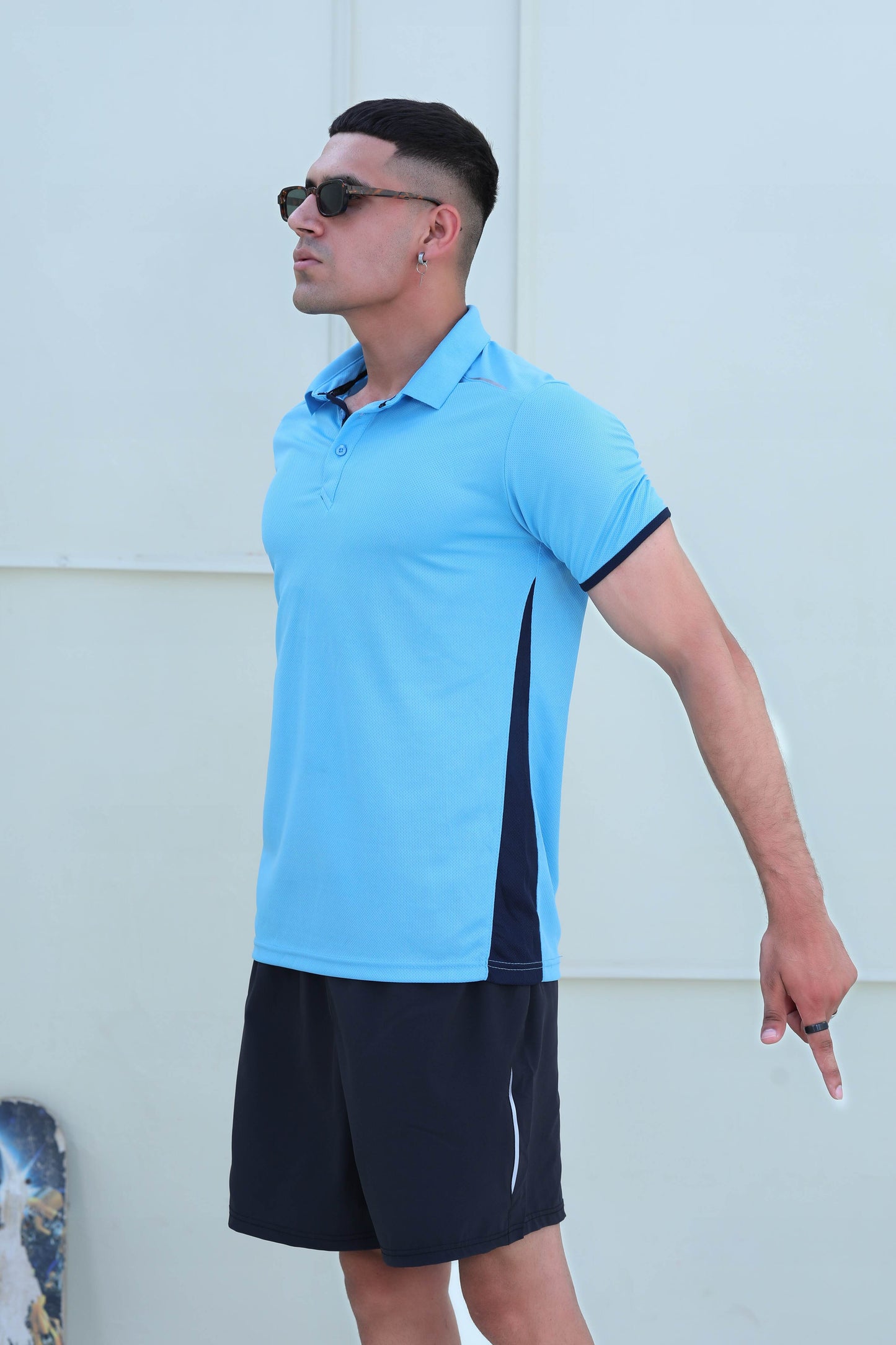 Banner Polos for Men-MPLO-0054-Sky Navy