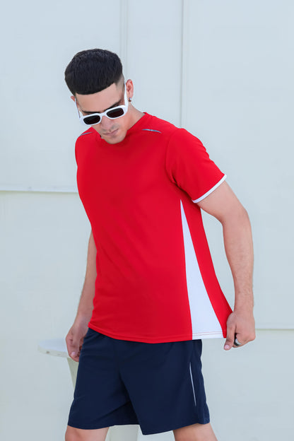 Banner Round Neck Dry-Fit T-Shirt For Men-0066