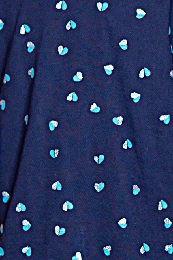 Zochee All over Hearts Printed T-shirt-KTST-2157-Navy