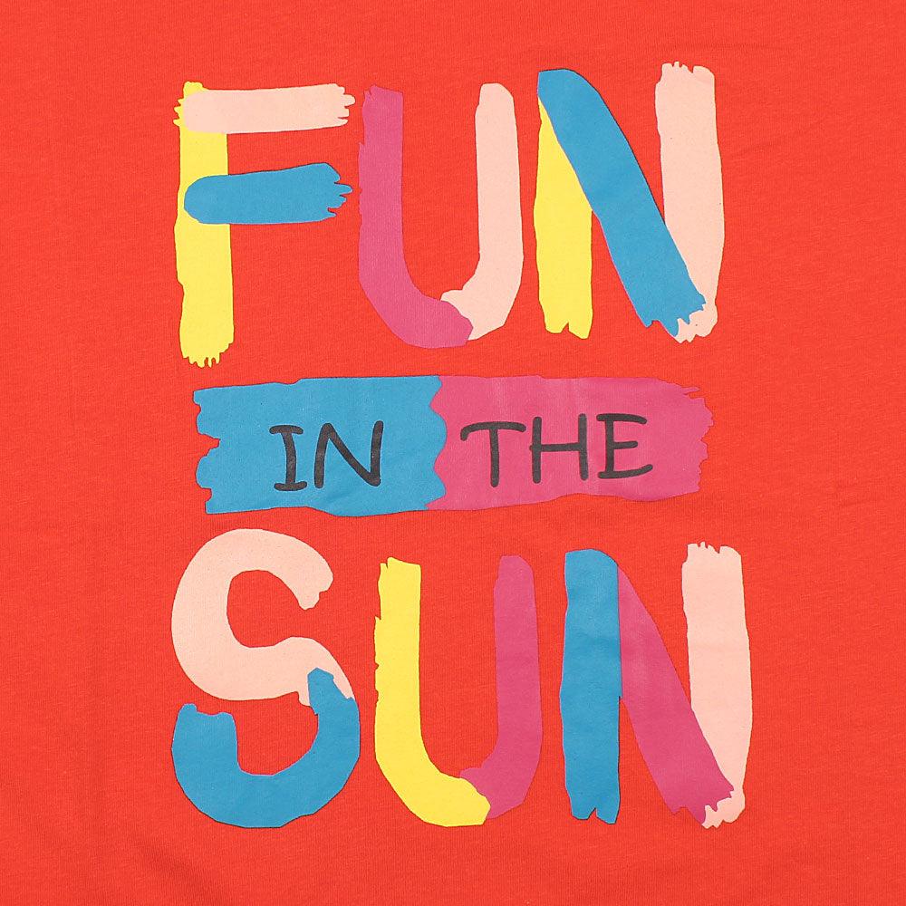 Fun In The Sun Print T-Shirt For Women-0004