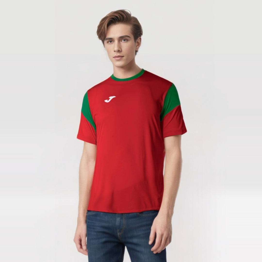 Joma Phoenix Polyester T-shirt For Men-MTST-2189Red Green