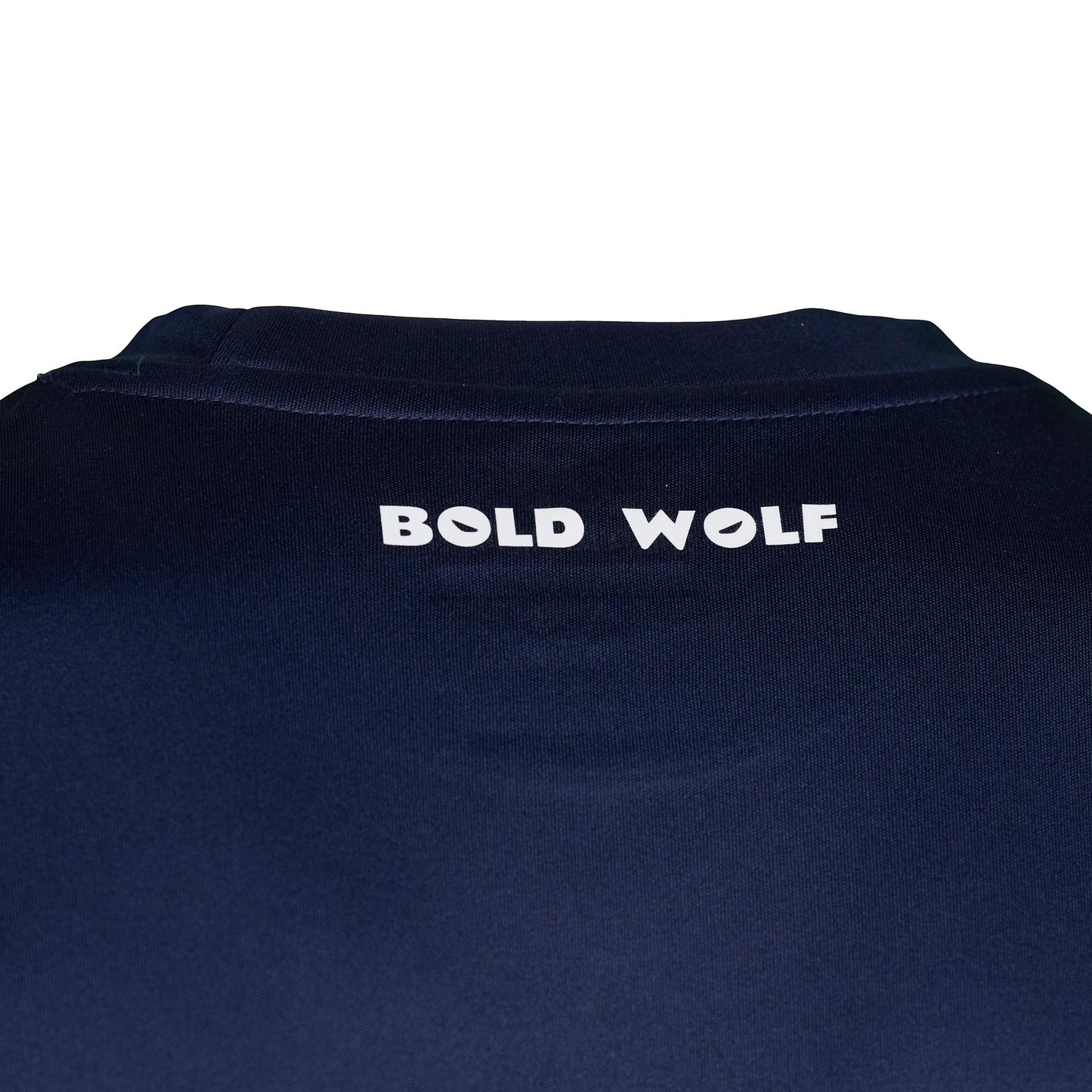 2681-Bold Wolf Vortex Mesh T Shirt For Men-Navy