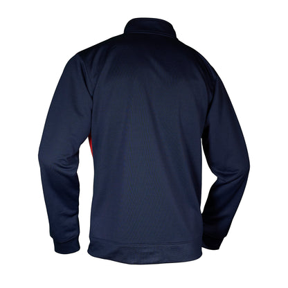 2739-Bold Wolf Full Zipper Jacket Men-Navy Red