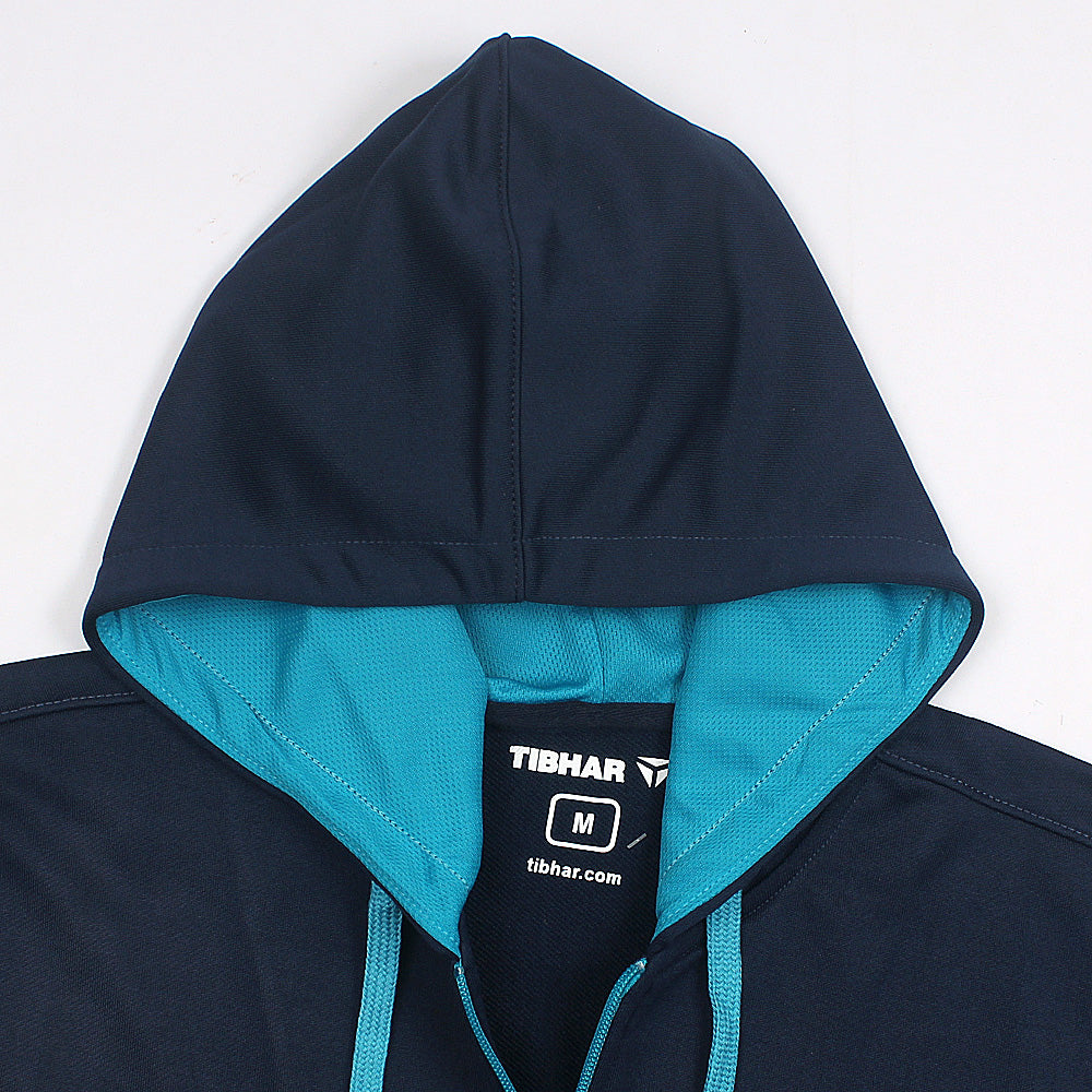 Tibhar Zipper Jacket With Hood-2439-Navy Blue