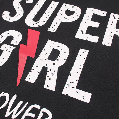 Super Girl Print T-Shirt For Women-0009