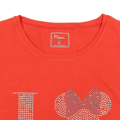 Love Stone Sequence T-Shirt For Women-0007